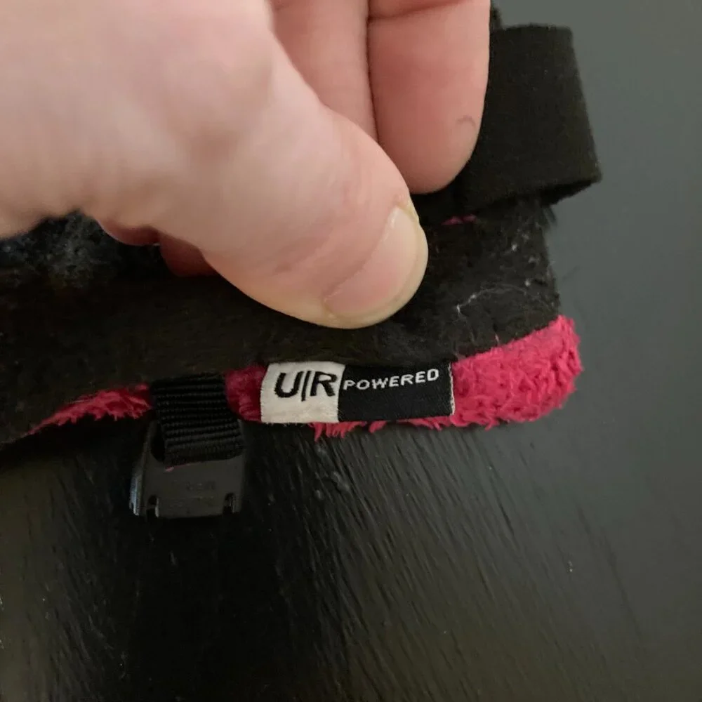 The North Face Kid's Pink/Gray Fleece Gloves - Size L